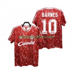 Koszulka Liverpool BARNES 10 1989 1991 Retro Męska Stroje Domowe Krótkie Rękawy