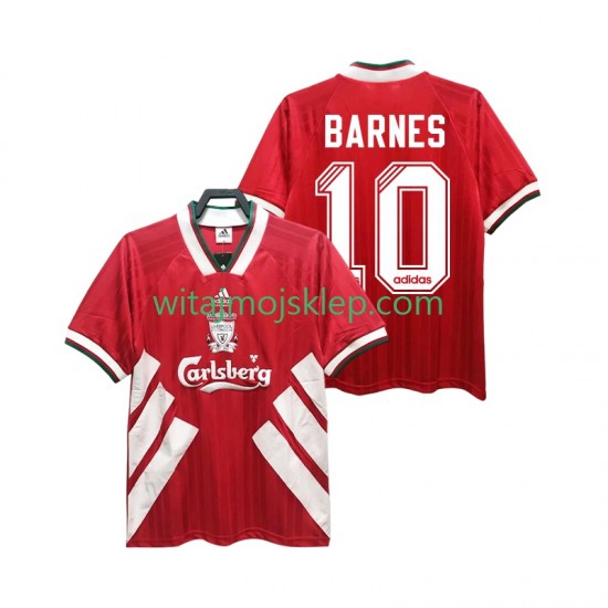 Koszulka Liverpool BARNES 10 1993 1995 Retro Męska Stroje Domowe Krótkie Rękawy