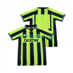 Koszulka Manchester City Retro Męska Stroje Wyjazdowe 1998 1999 Krótkie Rękawy