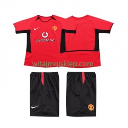 Koszulka Manchester United Retro Dziecięca Stroje Domowe 2004 2002 Krótkie Rękawy