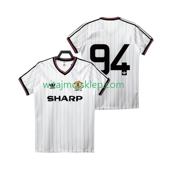 Koszulka Manchester United 94 1983 1984 Retro Męska Stroje Wyjazdowe Krótkie Rękawy