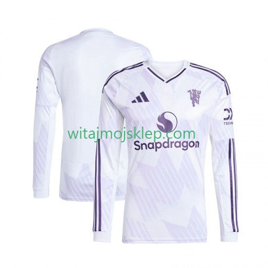 Koszulka Manchester United Męska Stroje Wyjazdowe 2025-2026 Długie Rękawy