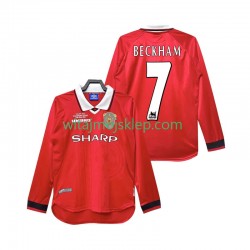 Koszulka Manchester United Beckham 7 2000 Retro Męska Stroje Domowe 1999 Długie Rękawy