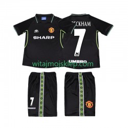 Koszulka Manchester United Beckham 7 Retro Dziecięca Trzeci Strój 1998 1999 Krótkie Rękawy