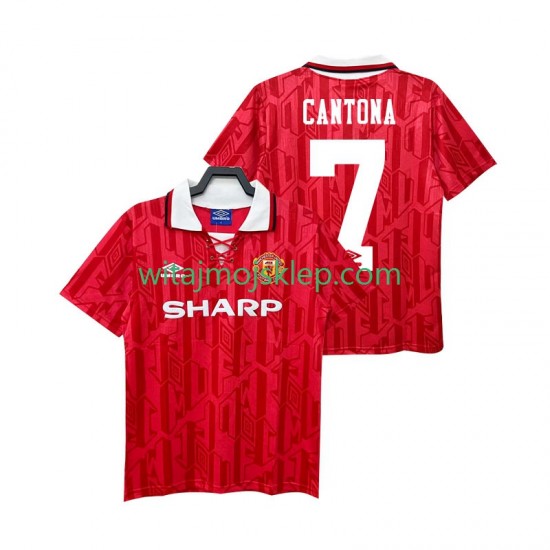 Koszulka Manchester United CANTONA 7 1992 Retro Męska Stroje Domowe 1994 Krótkie Rękawy