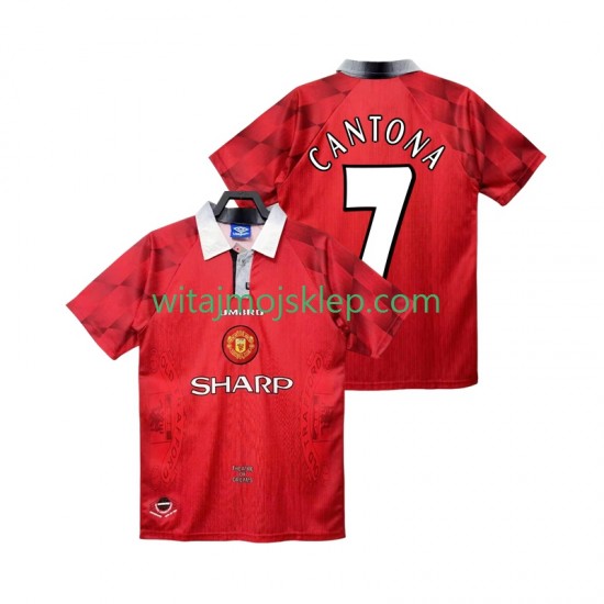 Koszulka Manchester United CANTONA 7 1996 1997 Retro Męska Stroje Domowe Krótkie Rękawy