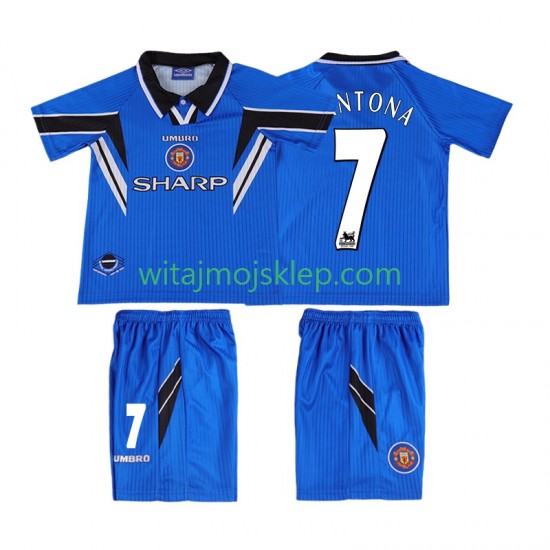 Koszulka Manchester United CONTONA 7 1996 Retro Dziecięca Trzeci Strój 1998 Krótkie Rękawy
