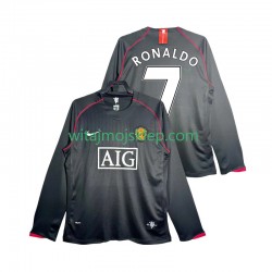 Koszulka Manchester United Critstiano Ronaldo 7 2007 Retro Męska Stroje Wyjazdowe 2008 Długie Rękawy