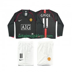 Koszulka Manchester United GIGGS 11 2007 Retro Dziecięca Stroje Wyjazdowe 2008 Długie Rękawy