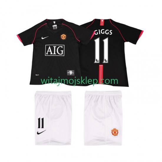 Koszulka Manchester United GIGGS 11 2007 Retro Dziecięca Stroje Wyjazdowe 2008 Krótkie Rękawy