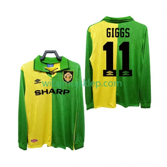 Koszulka Manchester United GIGGS 11 1992 Retro Męska Stroje Wyjazdowe 1994 Długie Rękawy