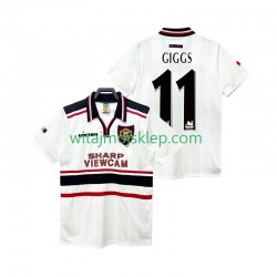 Koszulka Manchester United GIGGS 11 Retro Męska Stroje Wyjazdowe 1998 1999 Krótkie Rękawy
