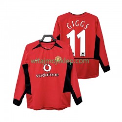 Koszulka Manchester United GIGGS 11 Retro Męska Stroje Domowe 2004 2002 Długie Rękawy
