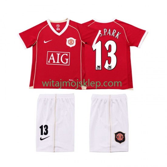 Koszulka Manchester United J.S.PARK 13 2007 Retro Dziecięca Stroje Domowe 2006 Krótkie Rękawy