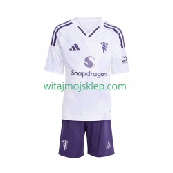 Koszulka Manchester United Dziecięca Stroje Wyjazdowe 2025-2026 Krótkie Rękawy