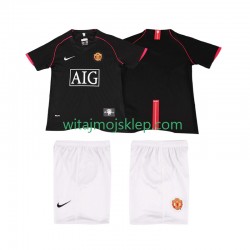 Koszulka Manchester United 2007 Retro Dziecięca Stroje Wyjazdowe 2008 Krótkie Rękawy