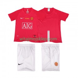 Koszulka Manchester United Champions League 2007 Retro Dziecięca Stroje Domowe 2008 Krótkie Rękawy