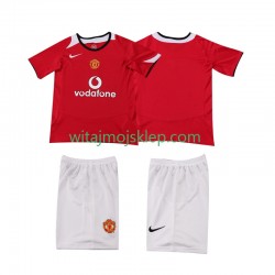 Koszulka Manchester United 2005 Retro Dziecięca Stroje Domowe 2006 Krótkie Rękawy