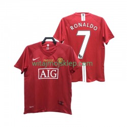 Koszulka Manchester United RONALDO 7 2007 Retro Męska Stroje Domowe 2008 Krótkie Rękawy