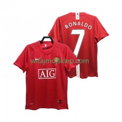 Koszulka Manchester United RONALDO 7 Premier League 2007 Retro Męska Stroje Domowe 2008 Krótkie Rękawy