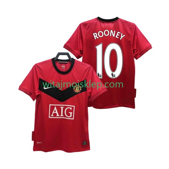 Koszulka Manchester United ROONEY 10 2009 Retro Męska Stroje Domowe 2010 Krótkie Rękawy