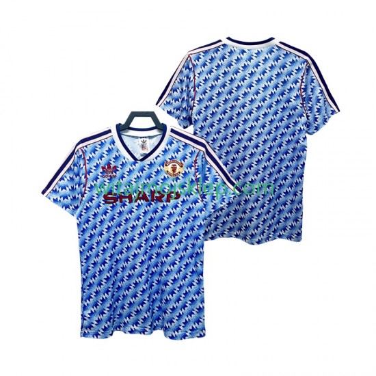 Koszulka Manchester United 1990 1992 Retro Męska Stroje Wyjazdowe Krótkie Rękawy