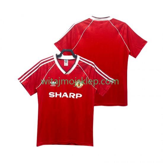 Koszulka Manchester United 1988 1990 Retro Męska Stroje Domowe Krótkie Rękawy
