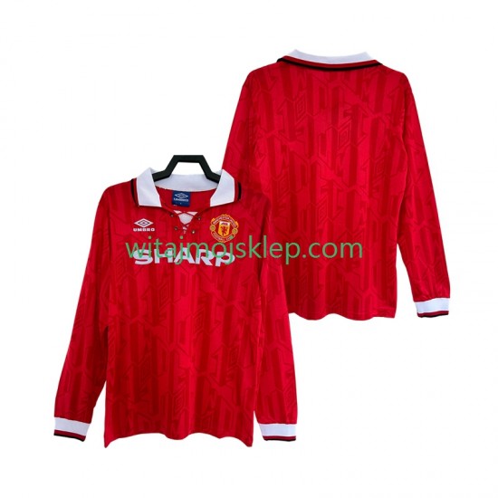 Koszulka Manchester United 1992 Retro Męska Stroje Domowe 1994 Długie Rękawy