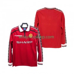 Koszulka Manchester United Retro Męska Stroje Domowe 1998 1999 Długie Rękawy