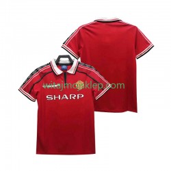 Koszulka Manchester United Retro Męska Stroje Domowe 1998 1999 Krótkie Rękawy