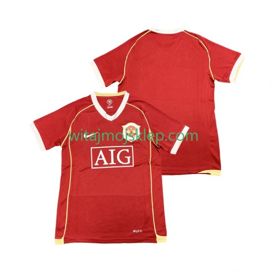 Koszulka Manchester United 2007 Retro Męska Stroje Domowe 2006 Krótkie Rękawy
