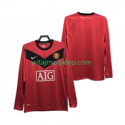 Koszulka Manchester United 2009 Retro Męska Stroje Domowe 2010 Długie Rękawy