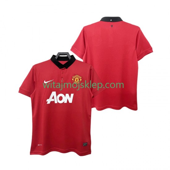 Koszulka Manchester United 2013 2014 Retro Męska Stroje Domowe Krótkie Rękawy