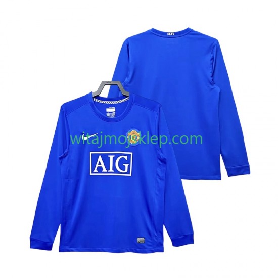 Koszulka Manchester United 2009 Retro Męska Trzeci Strój 2008 Długie Rękawy