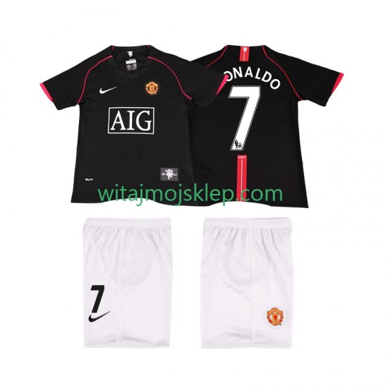 Koszulka Manchester United Ronaldo 7 2007 Retro Dziecięca Stroje Wyjazdowe 2008 Krótkie Rękawy
