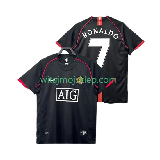 Koszulka Manchester United Ronaldo 7 2007 Retro Męska Stroje Wyjazdowe 2008 Krótkie Rękawy