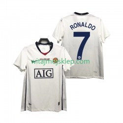 Koszulka Manchester United Ronaldo 7 Champions League 2009 Retro Męska Stroje Wyjazdowe 2008 Krótkie Rękawy