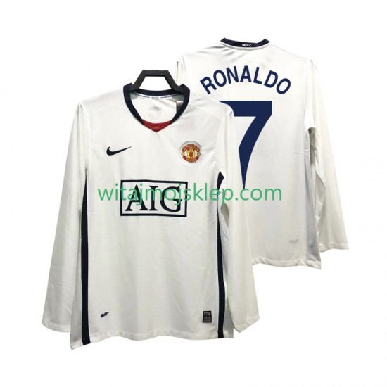 Koszulka Manchester United Ronaldo 7 Premier League 2009 Retro Męska Stroje Wyjazdowe 2008 Długie Rękawy