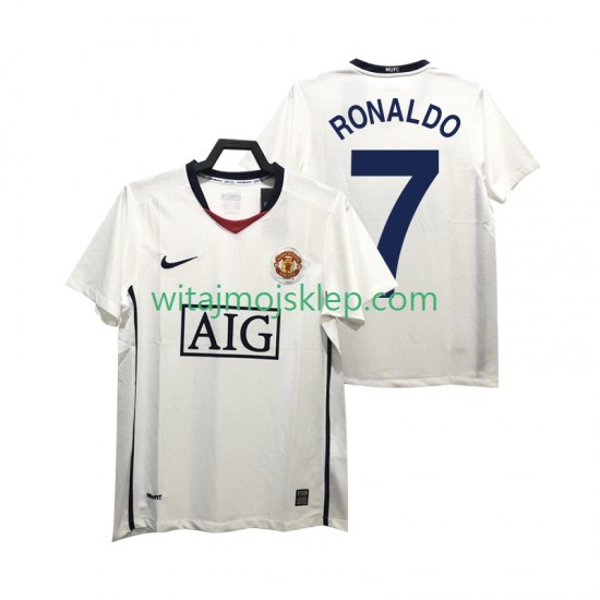 Koszulka Manchester United Ronaldo 7 Premier League 2009 Retro Męska Stroje Wyjazdowe 2008 Krótkie Rękawy