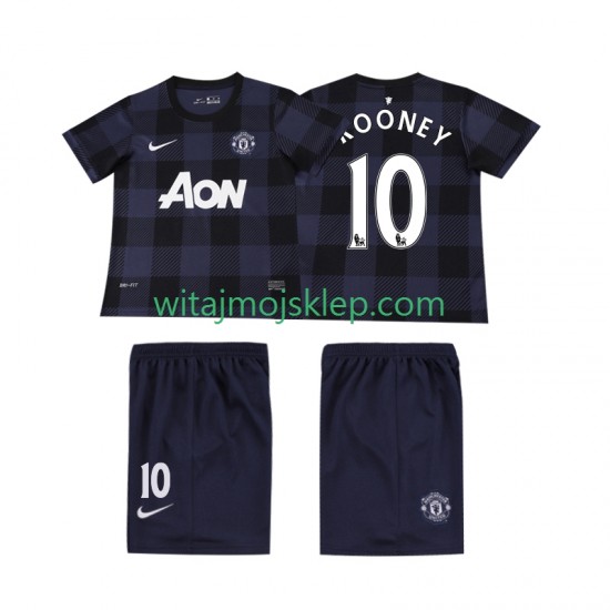 Koszulka Manchester United Rooney 10 2013 2014 Retro Dziecięca Stroje Wyjazdowe Krótkie Rękawy