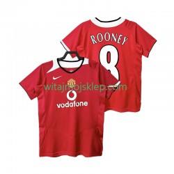 Koszulka Manchester United Rooney 8 2005 Retro Męska Stroje Domowe 2006 Krótkie Rękawy