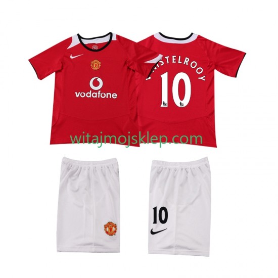 Koszulka Manchester United Ruud van Nistelrooy 2005 Retro Dziecięca Stroje Domowe 2006 Krótkie Rękawy