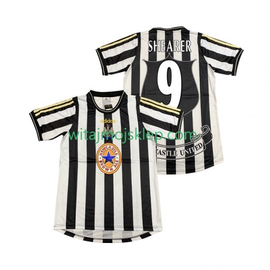 Koszulka Newcastle United SHEARER 9 1997 Retro Męska Stroje Domowe 1999 Krótkie Rękawy