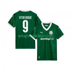 Koszulka Palmeiras Vitor Roque 9 Męska Stroje Domowe 2025-2026 Krótkie Rękawy