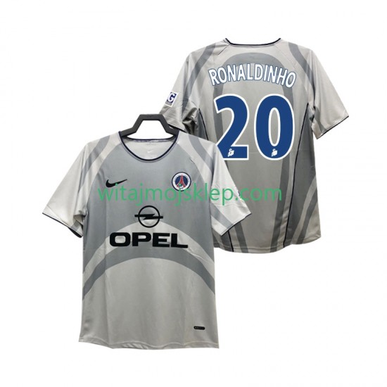 Koszulka Paris Saint-Germain RONALDINHO 20 2001 Retro Męska Stroje Wyjazdowe 2002 Krótkie Rękawy