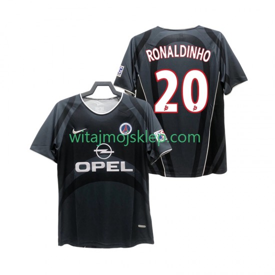 Koszulka Paris Saint-Germain RONALDINHO 20 2001 Retro Męska Trzeci Strój 2002 Krótkie Rękawy