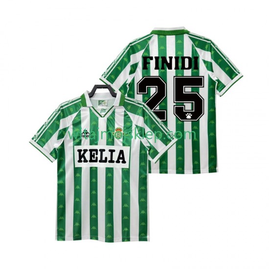 Koszulka Real Betis FINIDI 25 1995 1996 Retro Męska Stroje Domowe Krótkie Rękawy