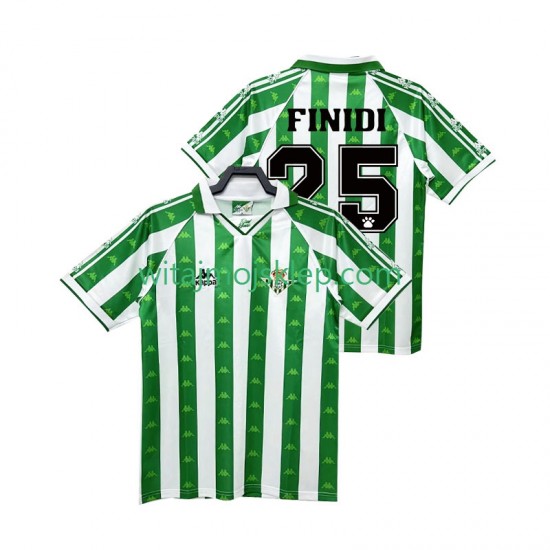 Koszulka Real Betis FINIDI 25 1996 1997 Retro Męska Stroje Domowe Krótkie Rękawy