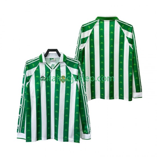Koszulka Real Betis 1996 1997 Retro Męska Stroje Domowe Długie Rękawy