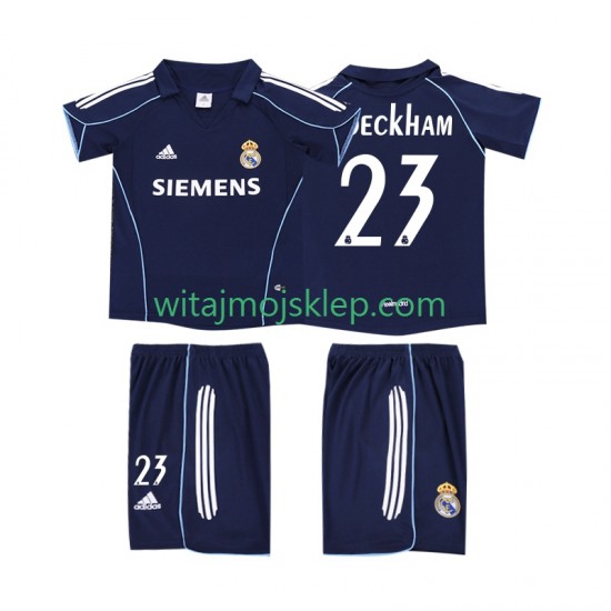 Koszulka Real Madryt BECKHAM 23 2005 Retro Dziecięca Stroje Wyjazdowe 2006 Krótkie Rękawy